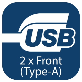 Dual Front USB (type-A) - (Charging / Music)
