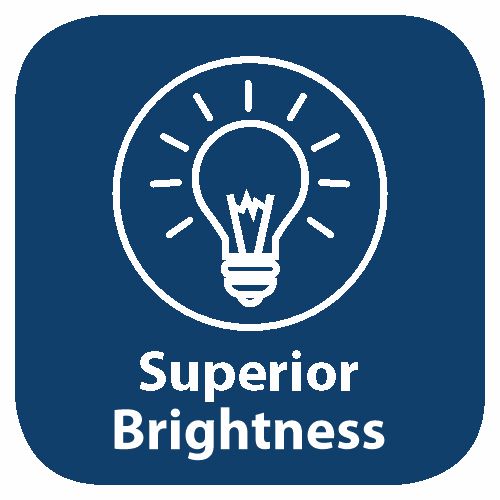 Superior brightness