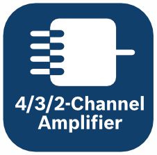 4/3/2 channel amplifier for cars