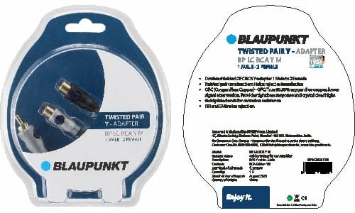 Blaupunkt BP LC RCA Y M Connector (1 Male - 2 Female - OFC)