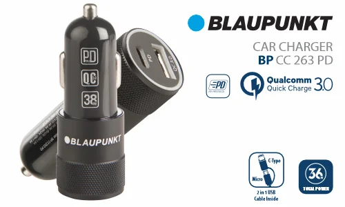 Blaupunkt Fast Car Charger BP CC 263 PD - Dual