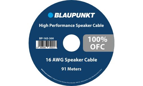Blaupunkt BP - 16GA - 300 - IN (16 GA OFC Speaker Wire - 91 Meters)