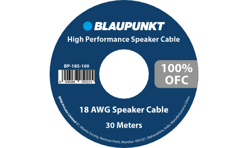 Blaupunkt BP - 18GA - 100 - IN (18 GA OFC speaker wire - 30 Meters)