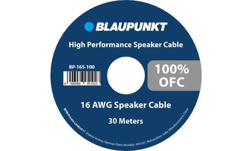 Blaupunkt BP - 16GA - 100 - IN (16 GA OFC Speaker Wire - 30 Meters)