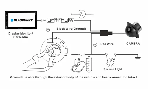 Blaupunkt Universal OE Fitment Type Rear Number Plate Camera with AHD Picture Quality &  Dynamic Guidelines BC DH4.4 AHD