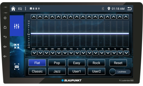 16 Band EQ with Time Alignment, variable Sub Gain control