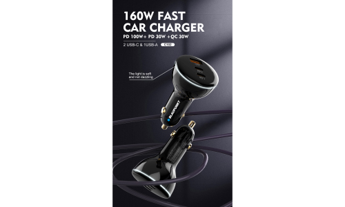 160W fast car charger