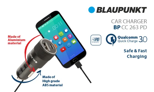 Blaupunkt Fast Car Charger BP CC 263 PD - Dual