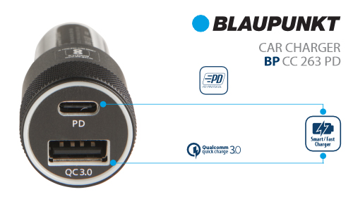 Blaupunkt Fast Car Charger BP CC 263 PD - Dual